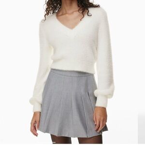 Sunday Best White V-Neck Sweater